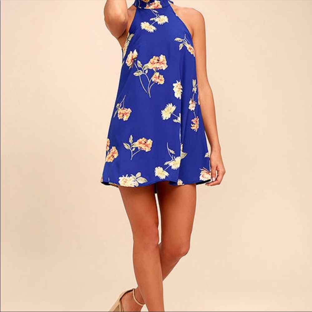 Lulus Halter Swing Dress Sz Large